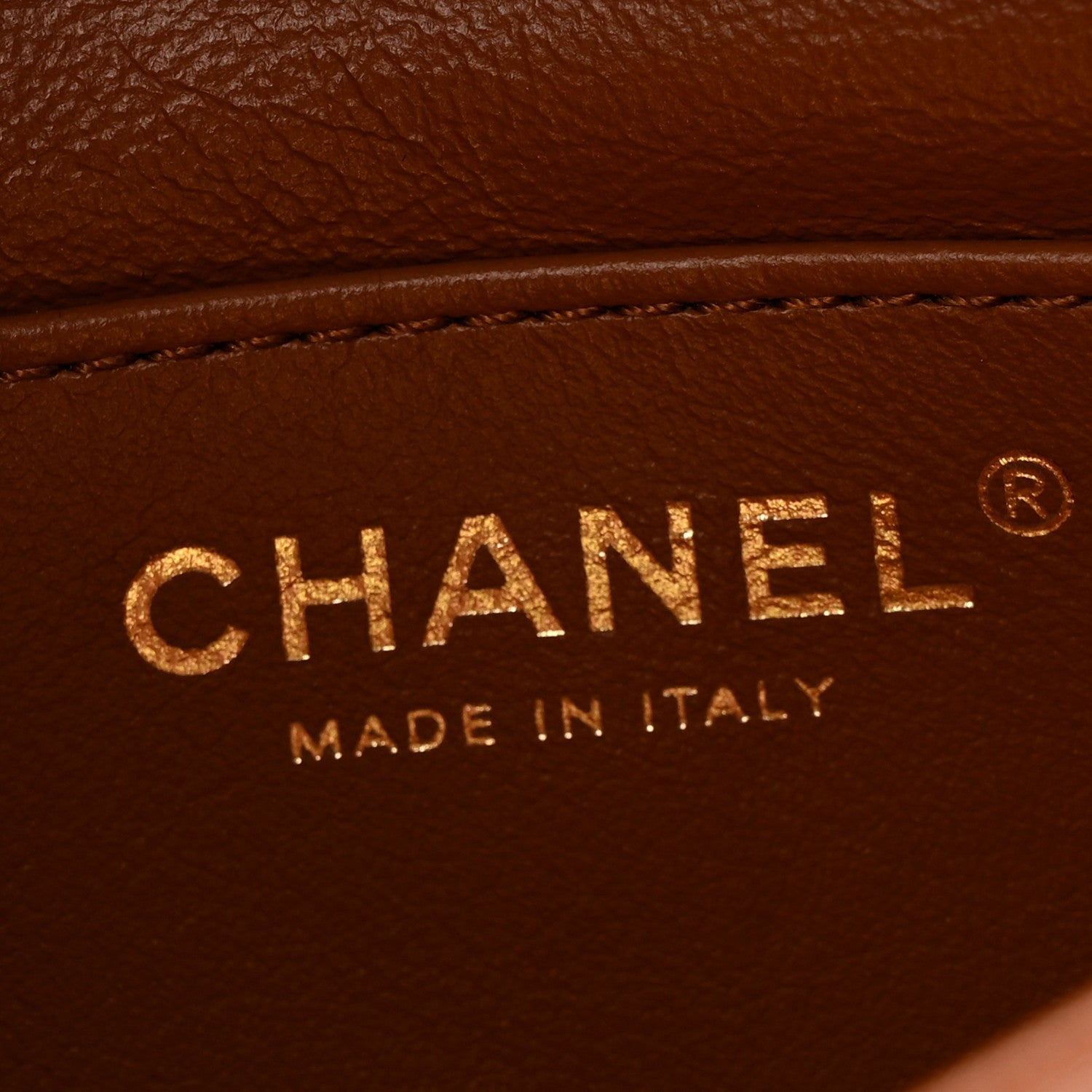 Chanel Lambskin Wenge Quilted Mini Fashion Wood Square Flap Light Brown 6 of 12