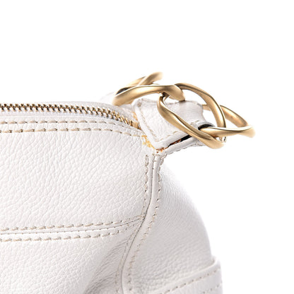 Chanel Grained Calfskin CC Shoulder Bag White 13 of 15