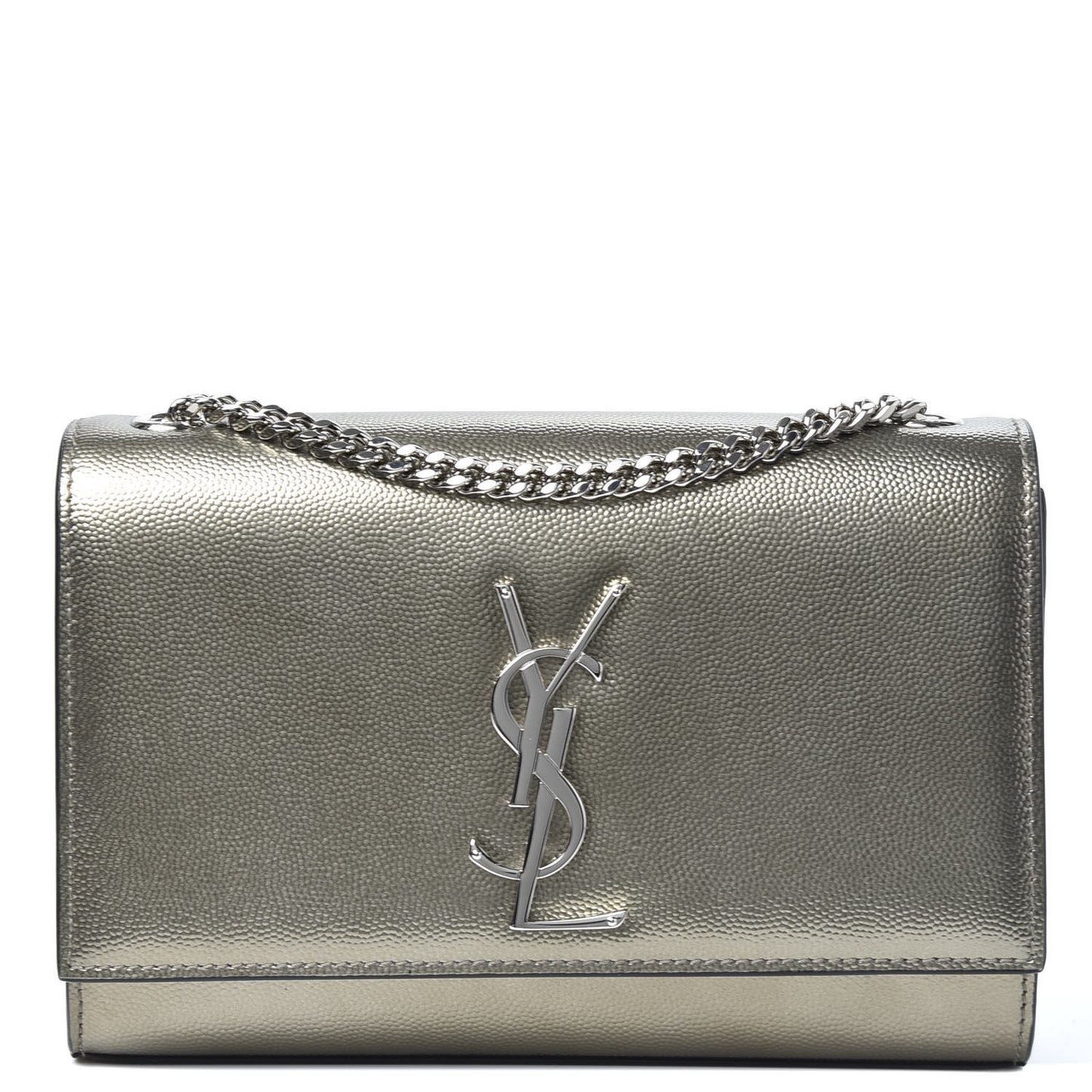 Grain De Poudre Small Monogram Kate Satchel Gold