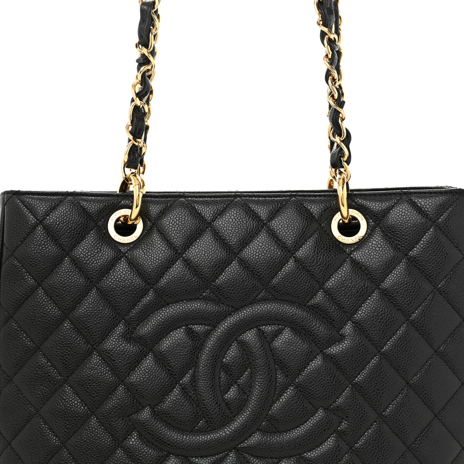 Chanel Caviar Quilted Grand Shopping Tote GST Black 9 of 13