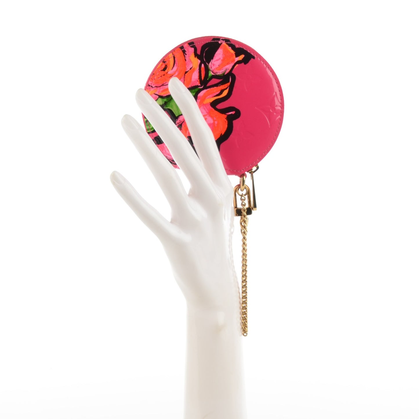 Vernis Roses Chapeau Coin Purse Rose Pop