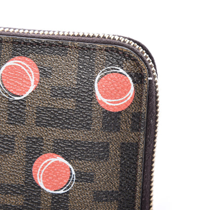 Fendi Zucca Spalmati Saint Bamboline Zip Around Wallet Tobacco 19 of 21