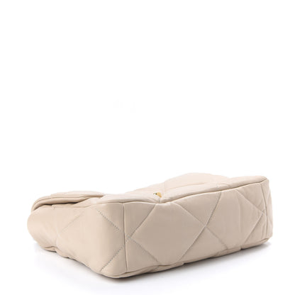 Chanel Lambskin Quilted Large 19 Flap Beige 4 of 11