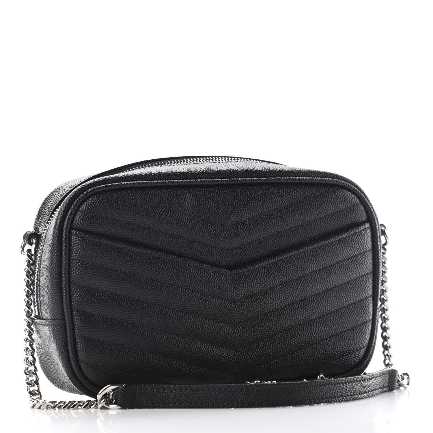 Saint Laurent Grain De Poudre Matelasse Monogram Mini Lou Camera Bag Black 3 of 8
