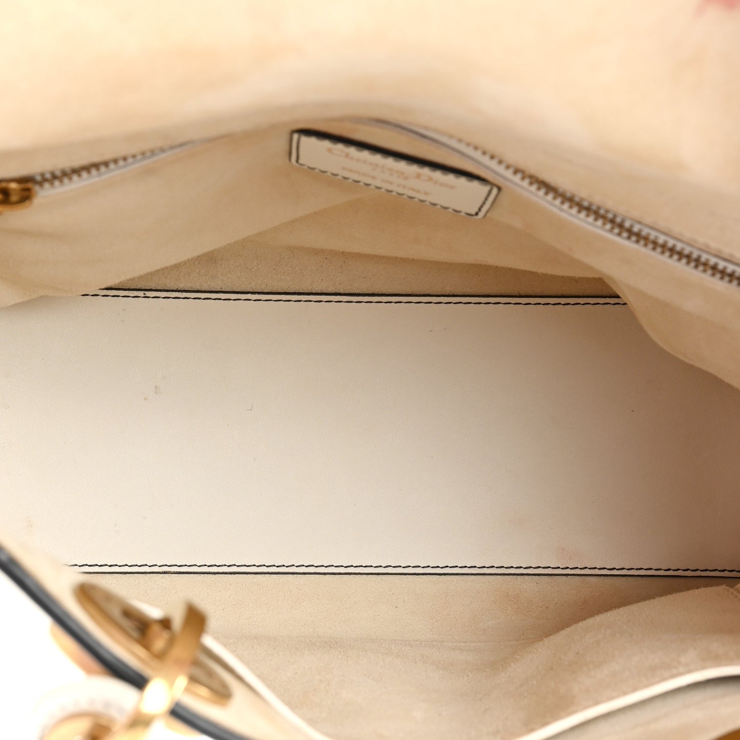 Calfskin Wheel of Fortune Medium Lady Dior Off White