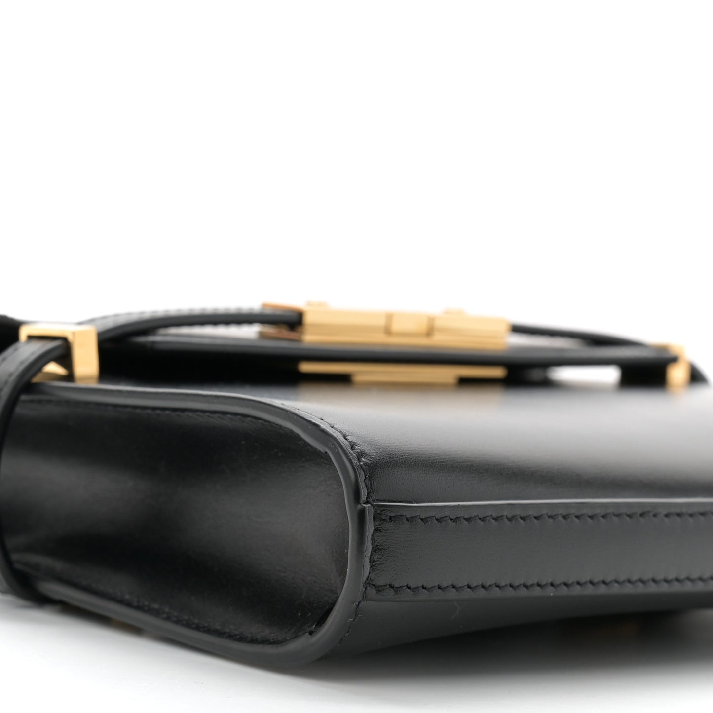 Smooth Calfskin Mini Manhattan Shoulder Bag Black