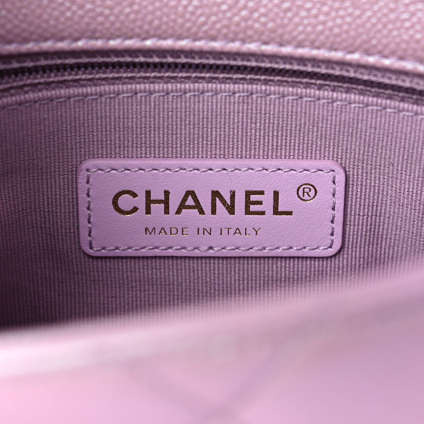 Iridescent Caviar Quilted Mini My Perfect Flap Pink