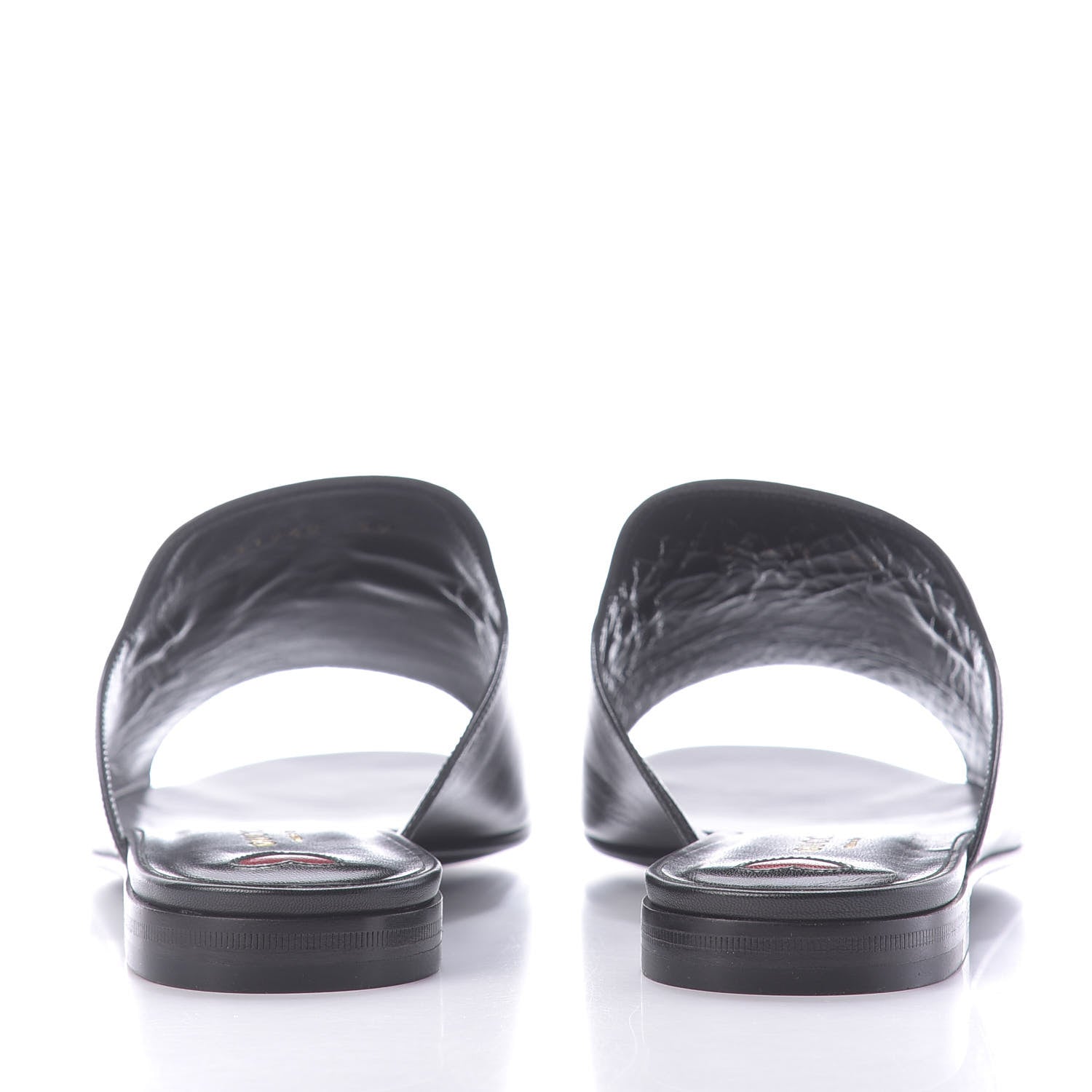 Gucci Malaga Kid Horsebit Slide Sandals 39 Black 5 of 11