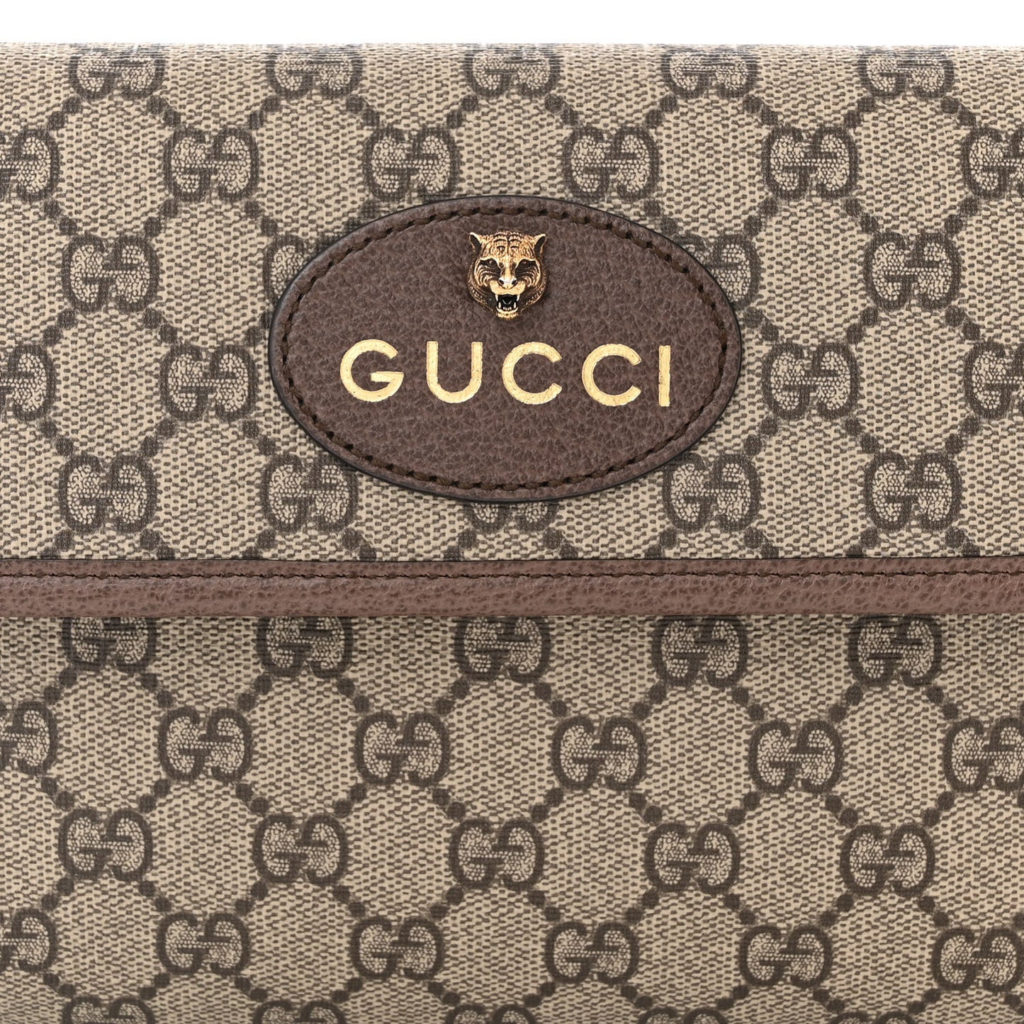 GG Supreme Monogram Neo Vintage Web Belt Bag Brown