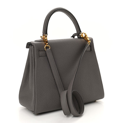 Hermes Togo Kelly Retourne 25 Etain 3 of 11
