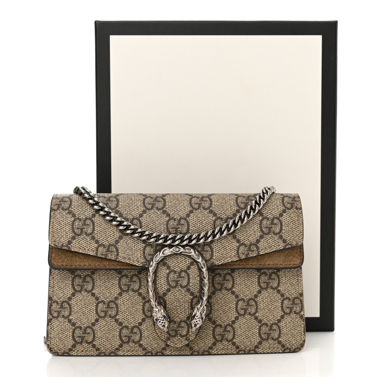 Gucci GG Supreme Monogram Super Mini Dionysus Shoulder Bag Taupe 12 of 12