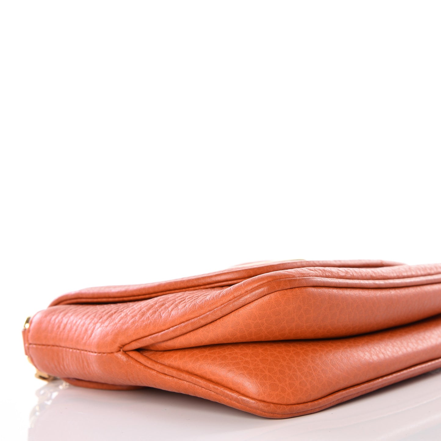 Pebbled Calfskin Small 1973 Chain Shoulder Bag Orange
