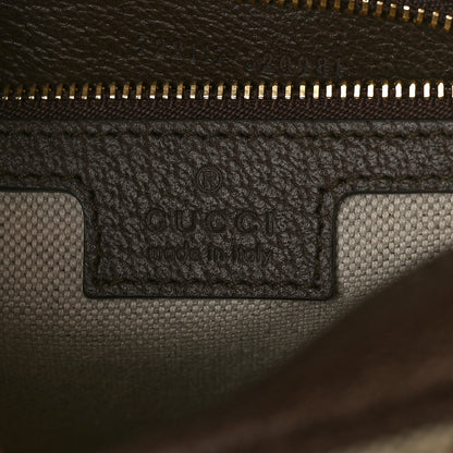 Gucci GG Supreme Monogram Textured Dollar Calfskin Web Studded Mini Ophidia Flap Shoulder Bag Beige Ebony New Acero 6 of 8