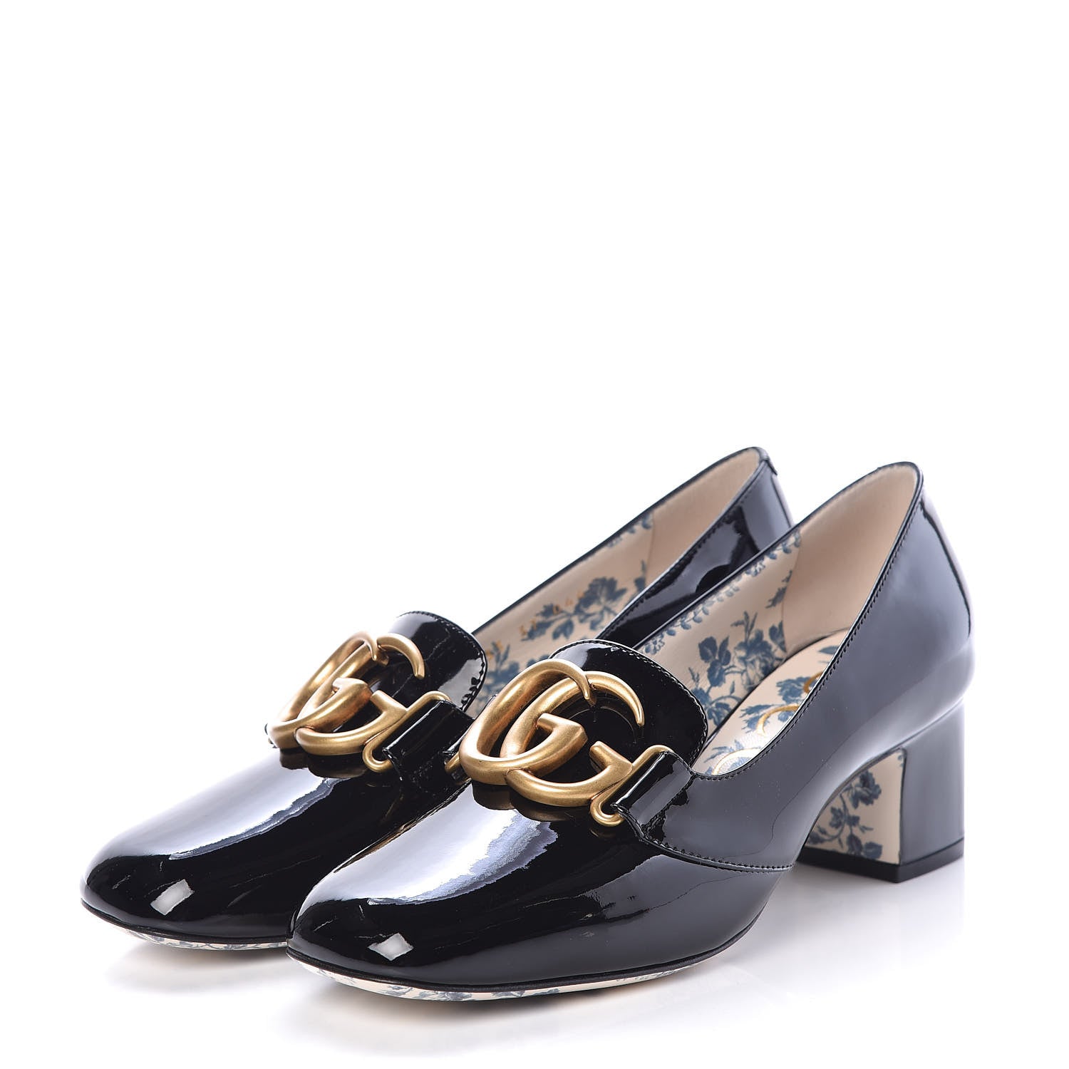 Gucci Vernice GG Victoire 55mm Loafer Pumps 37 Black 3 of 8