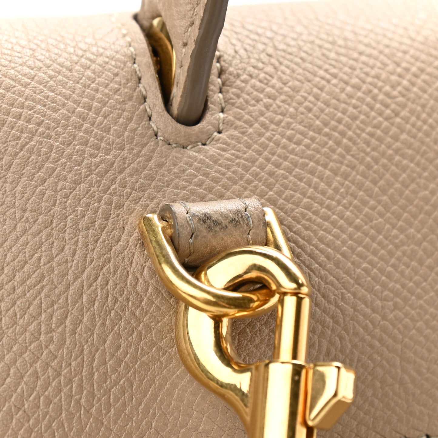 Grained Calfskin Micro Belt Bag Light Taupe