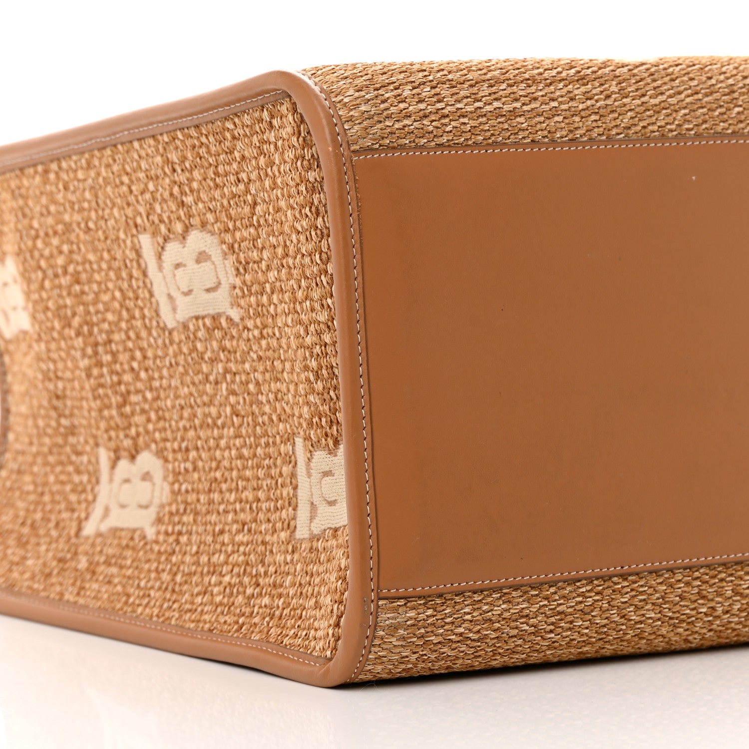 Burberry Raffia Calfskin Large Freya Tote Natural 9 of 16