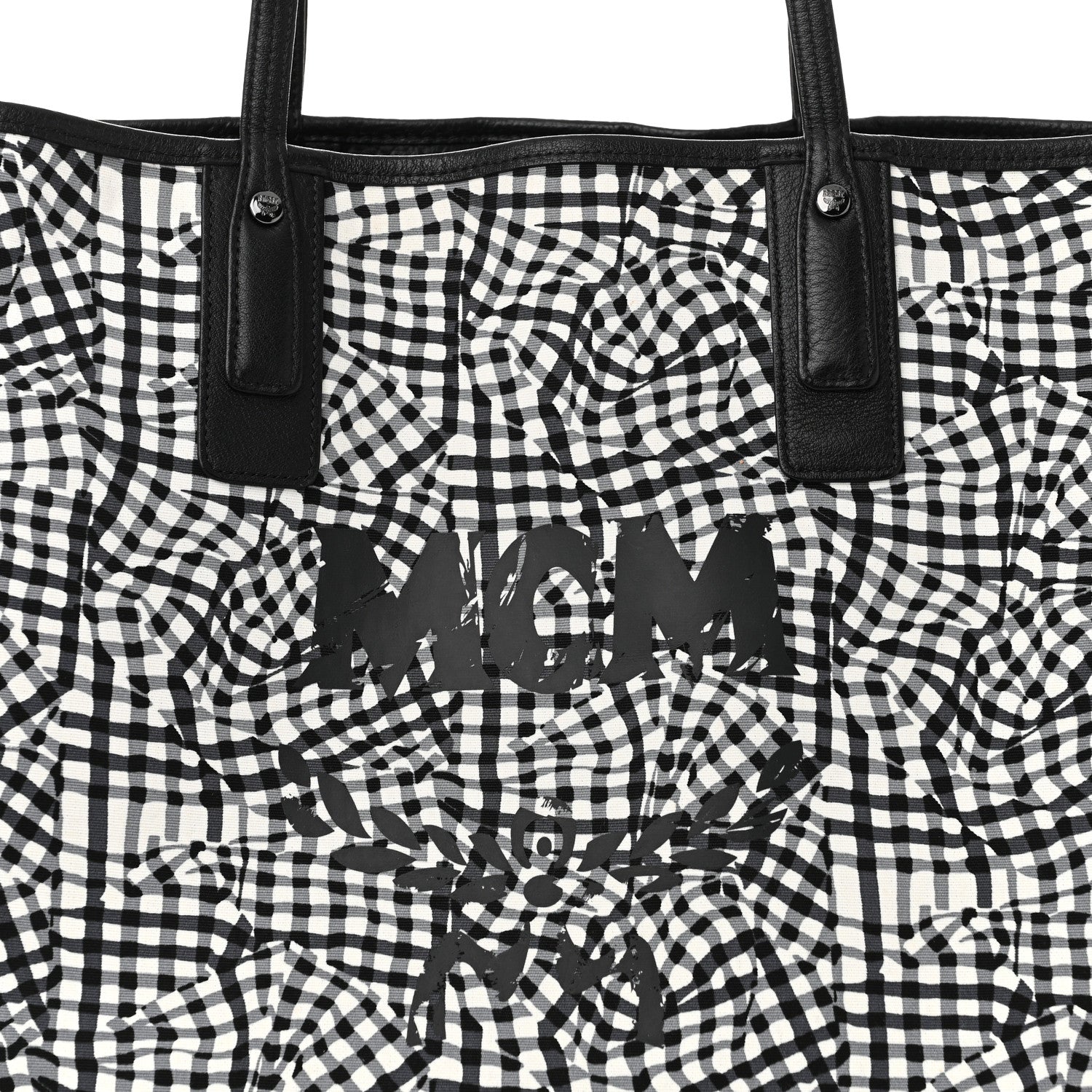 MCM Visetos Large Liz Reversible Shopper Tote Black 12 of 17