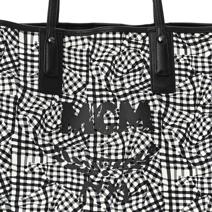 MCM Visetos Large Liz Reversible Shopper Tote Black 12 of 17