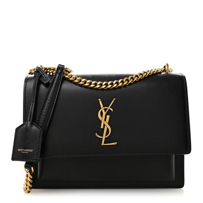Saint Laurent Calfskin Medium Monogram Sunset Black 1 of 12
