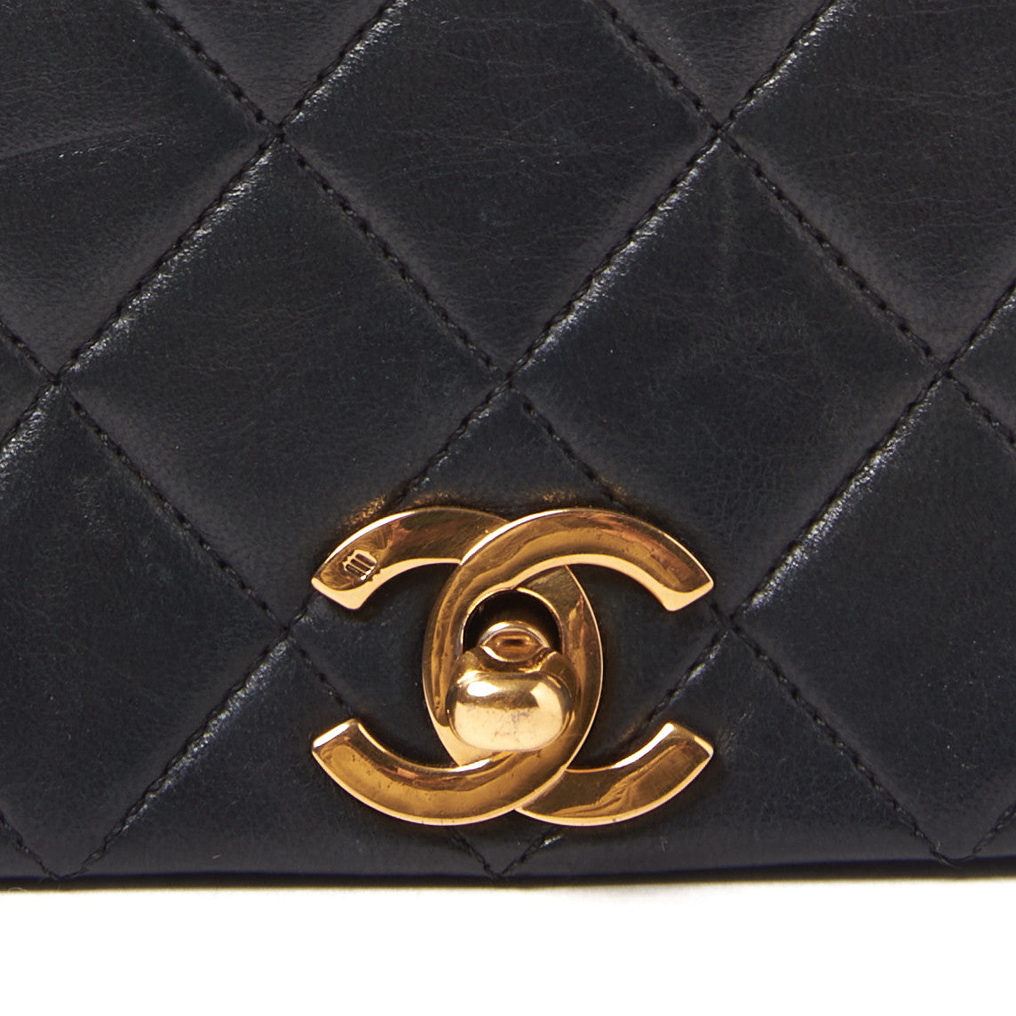 Lambskin Quilted Small Single Flap Bag Black