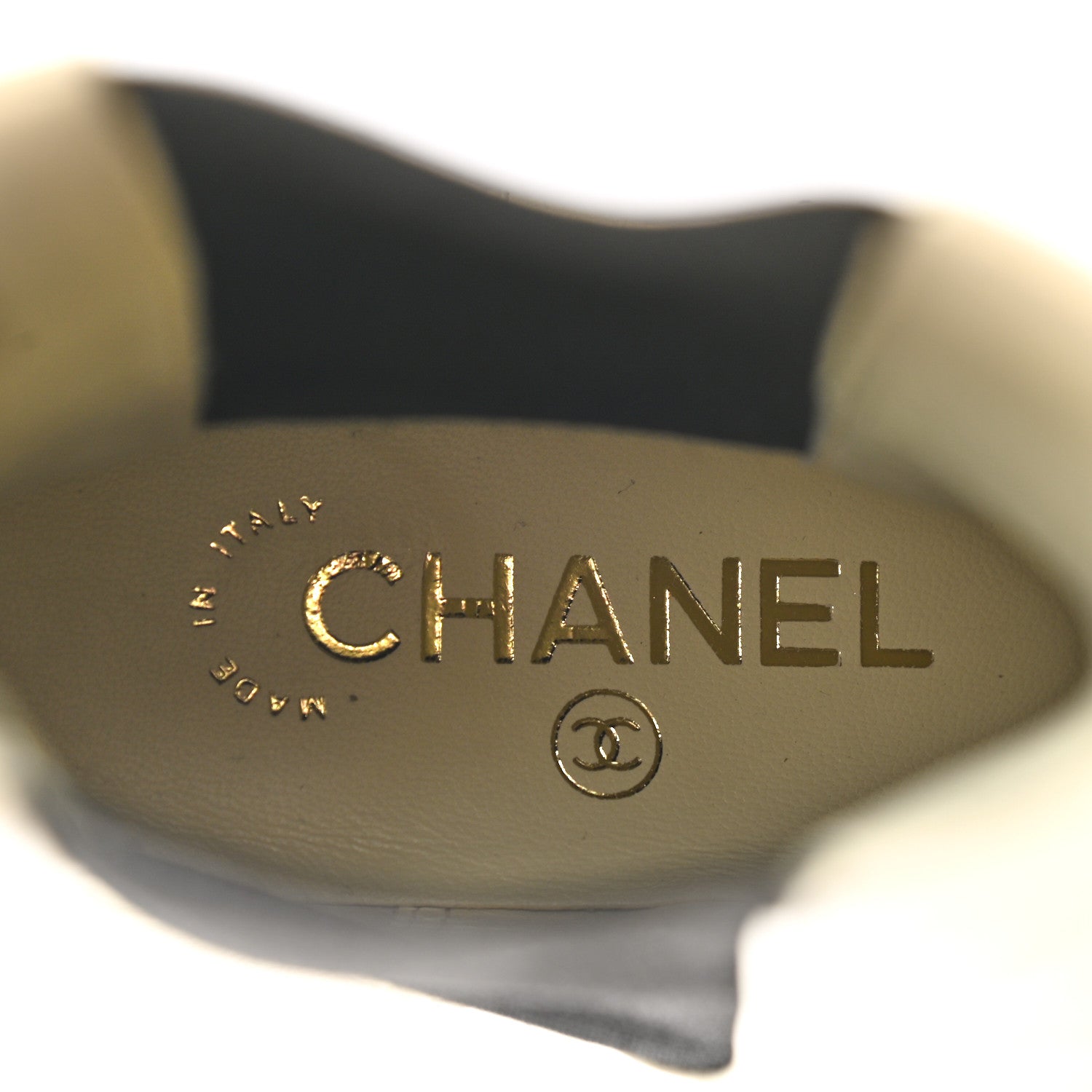 Chanel Lambskin Patent Cap Toe Short Boots 36 Ivory Black 7 of 9