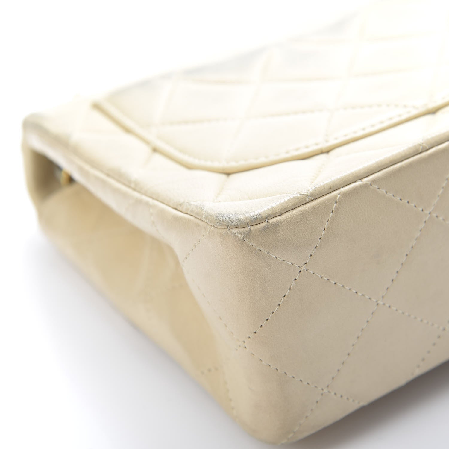 Chanel Lambskin Quilted Mini Square Flap Beige 13 of 19