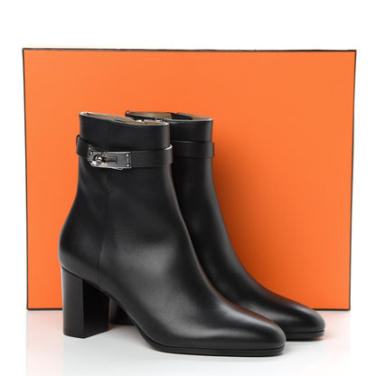Hermes Calfskin Saint Germain Ankle Boots 38 Black 10 of 10