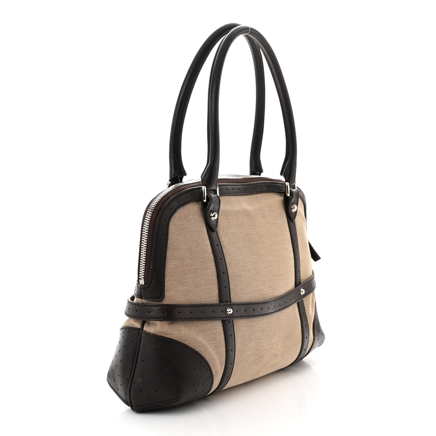 Canvas Web GG Reins Shoulder Bag Brown