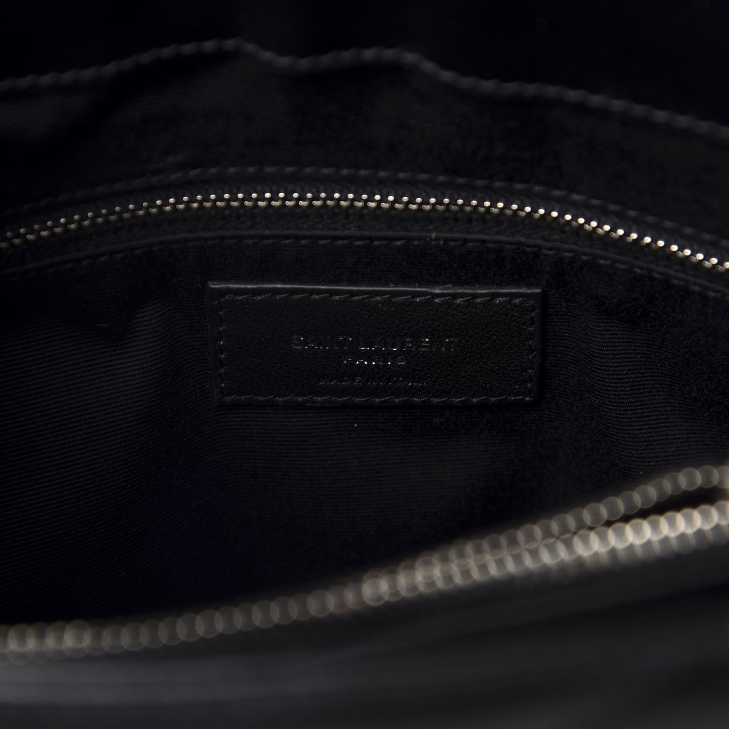 Calfskin Y Quilted Monogram Medium Loulou Satchel Black