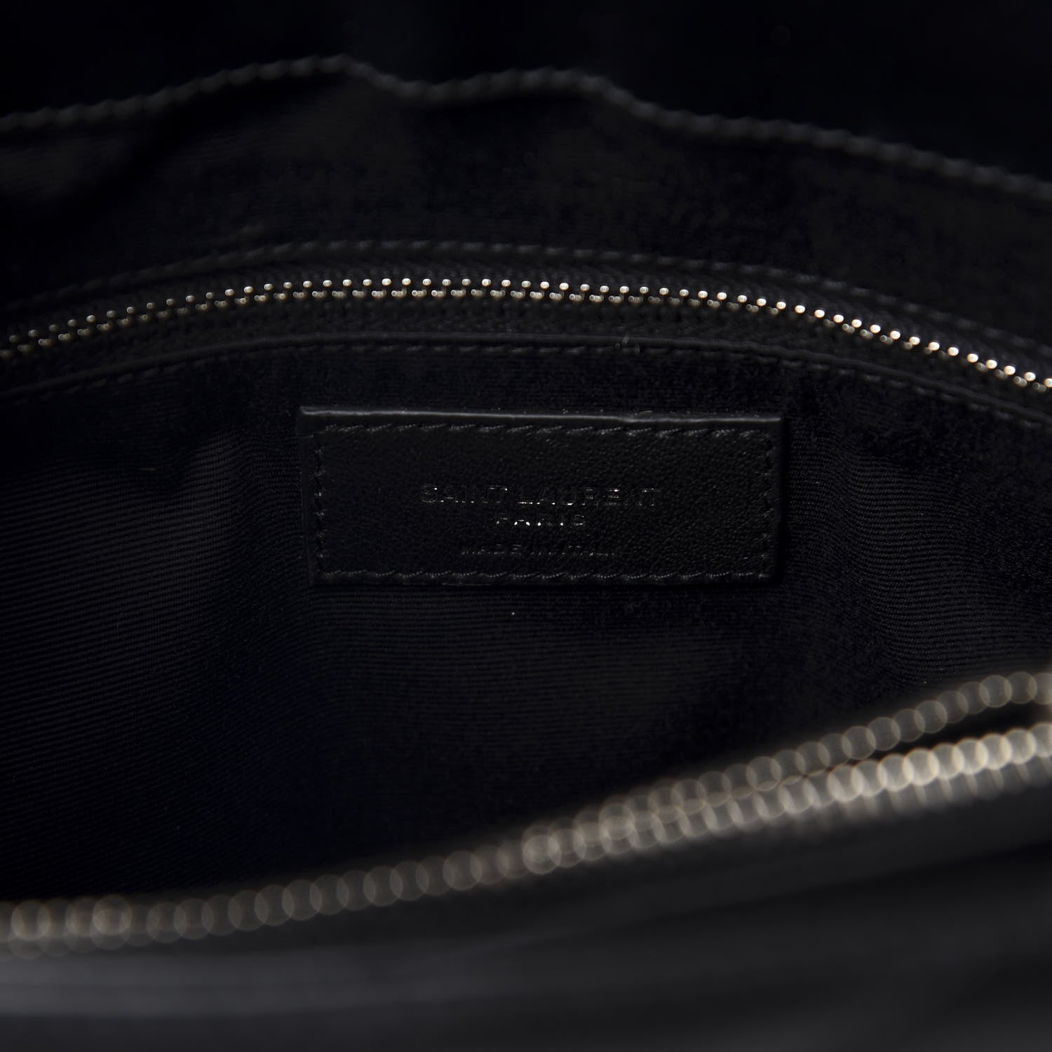 Saint Laurent Calfskin Y Quilted Monogram Medium Loulou Satchel Black 9 of 10