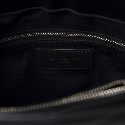 Saint Laurent Calfskin Y Quilted Monogram Medium Loulou Satchel Black 9 of 10