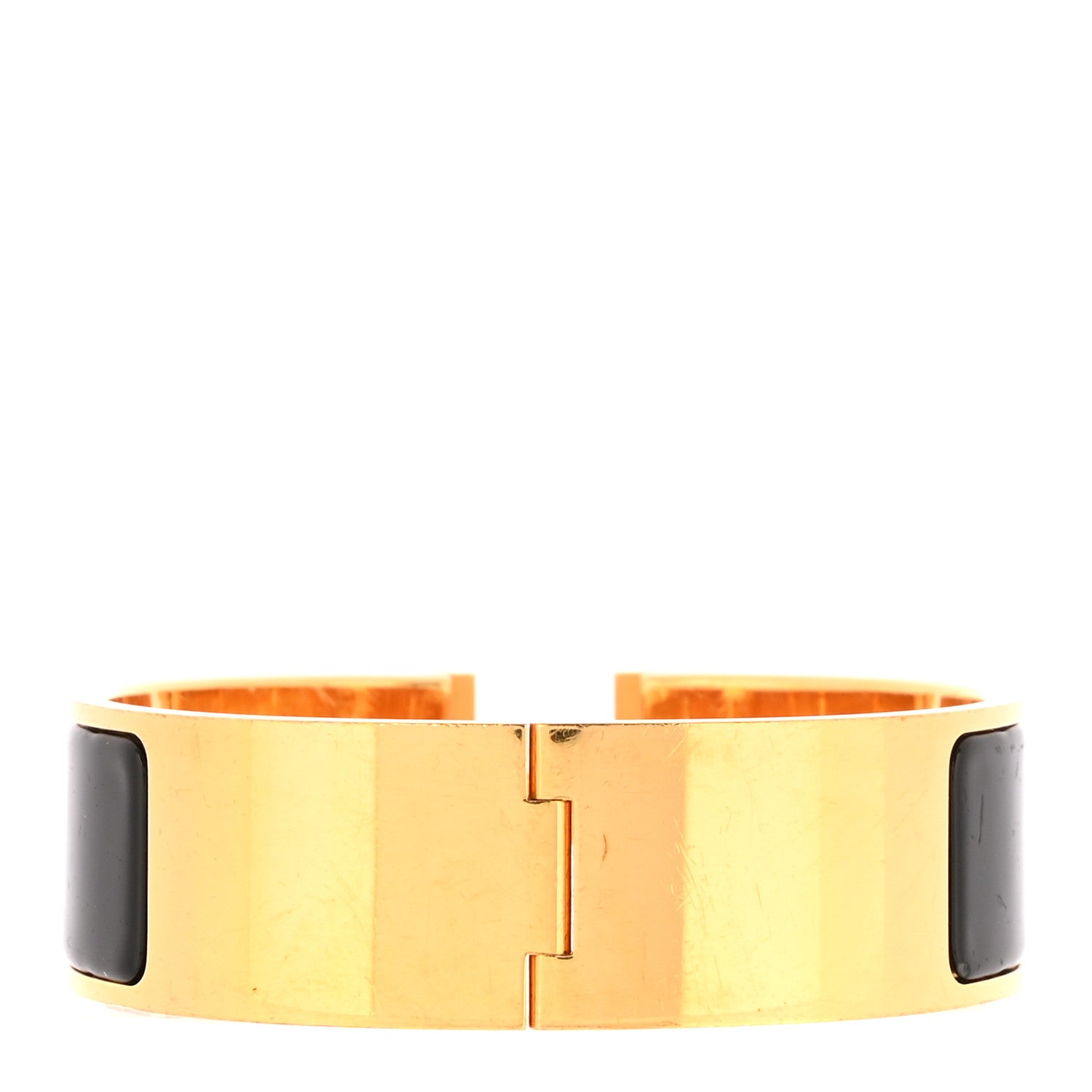 Hermes Enamel Wide Clic Clac H Bracelet GM Black 3 of 4