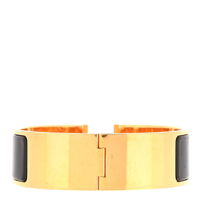 Hermes Enamel Wide Clic Clac H Bracelet GM Black 3 of 4
