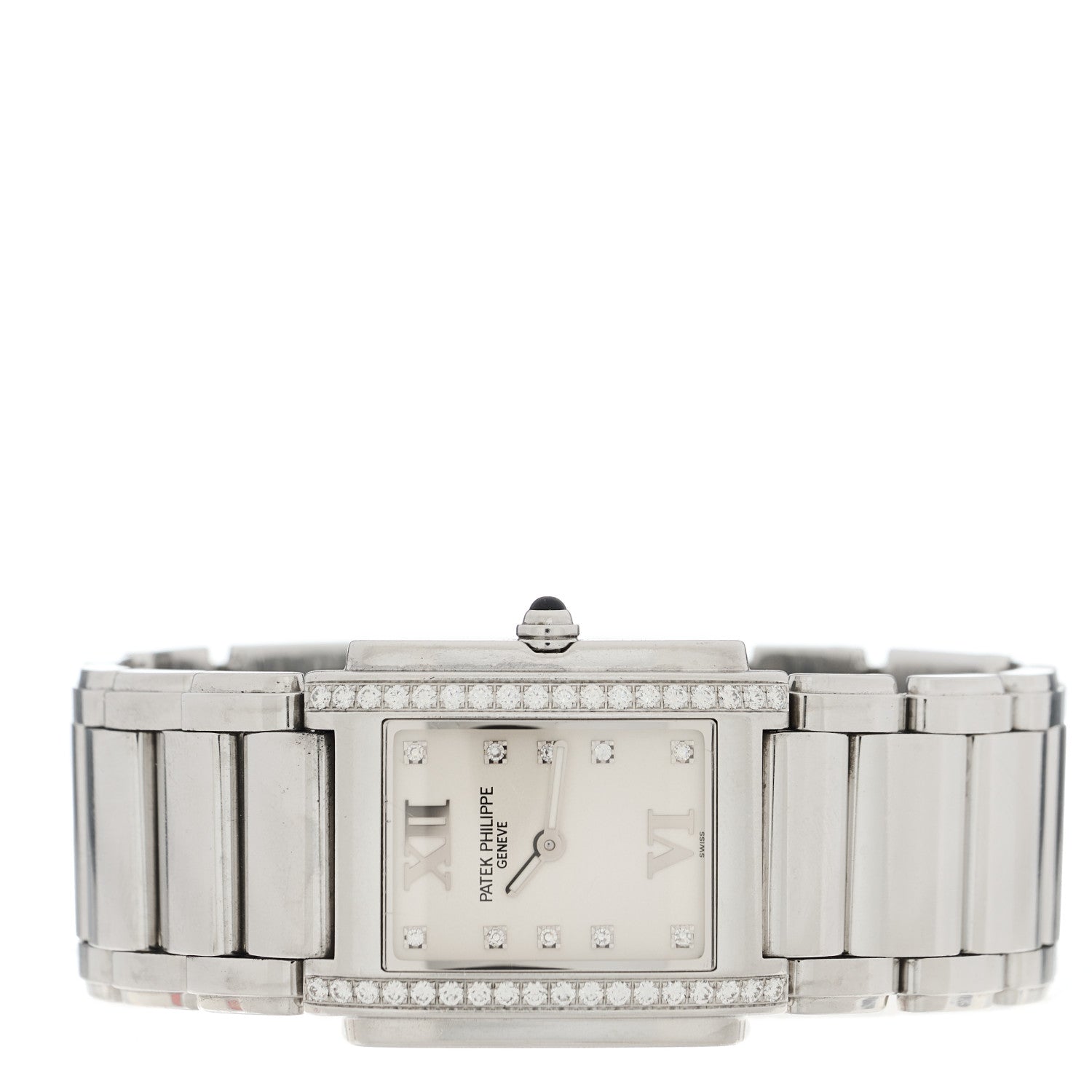 Patek Philippe Stainless Steel Diamond 25mm Twenty-4 Quartz Watch White 4910/10A-011 2 of 5