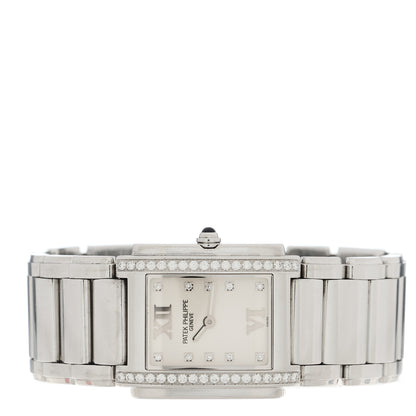 Patek Philippe Stainless Steel Diamond 25mm Twenty-4 Quartz Watch White 4910/10A-011 2 of 5
