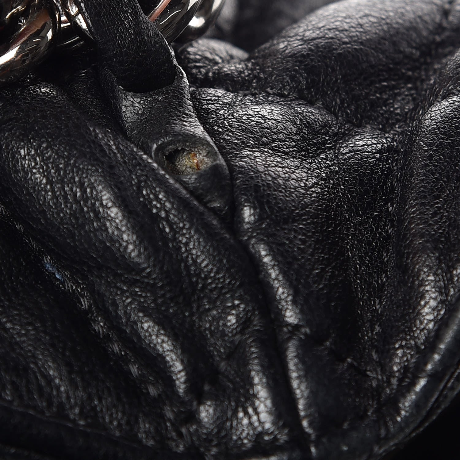 Chanel Washed Lambskin Quilted Medium Chain Around Messenger Black 14 of 15