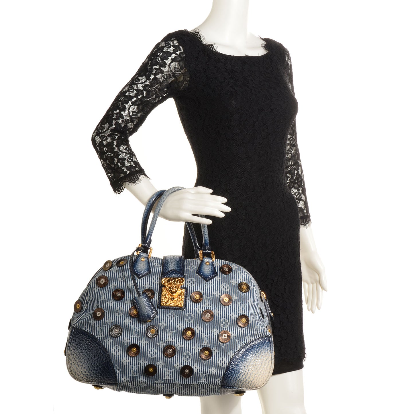 Denim Polka Dot Trunks and Bags Bowly