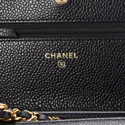 Chanel Caviar Quilted Wallet On Chain WOC Black 6 of 9