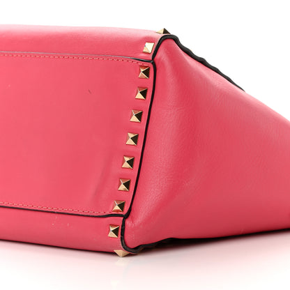 Valentino Garavani Vitello Small Rockstud Double Handle Tote Framboise 10 of 33