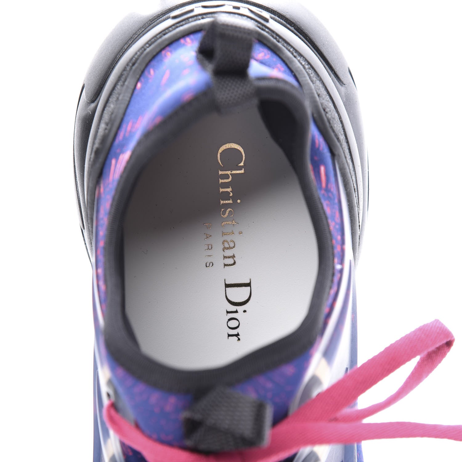 Christian Dior Technical Fabric Rubber Womens Fireworks D-Connect Sneakers 40 Deep Blue Pink 7 of 8
