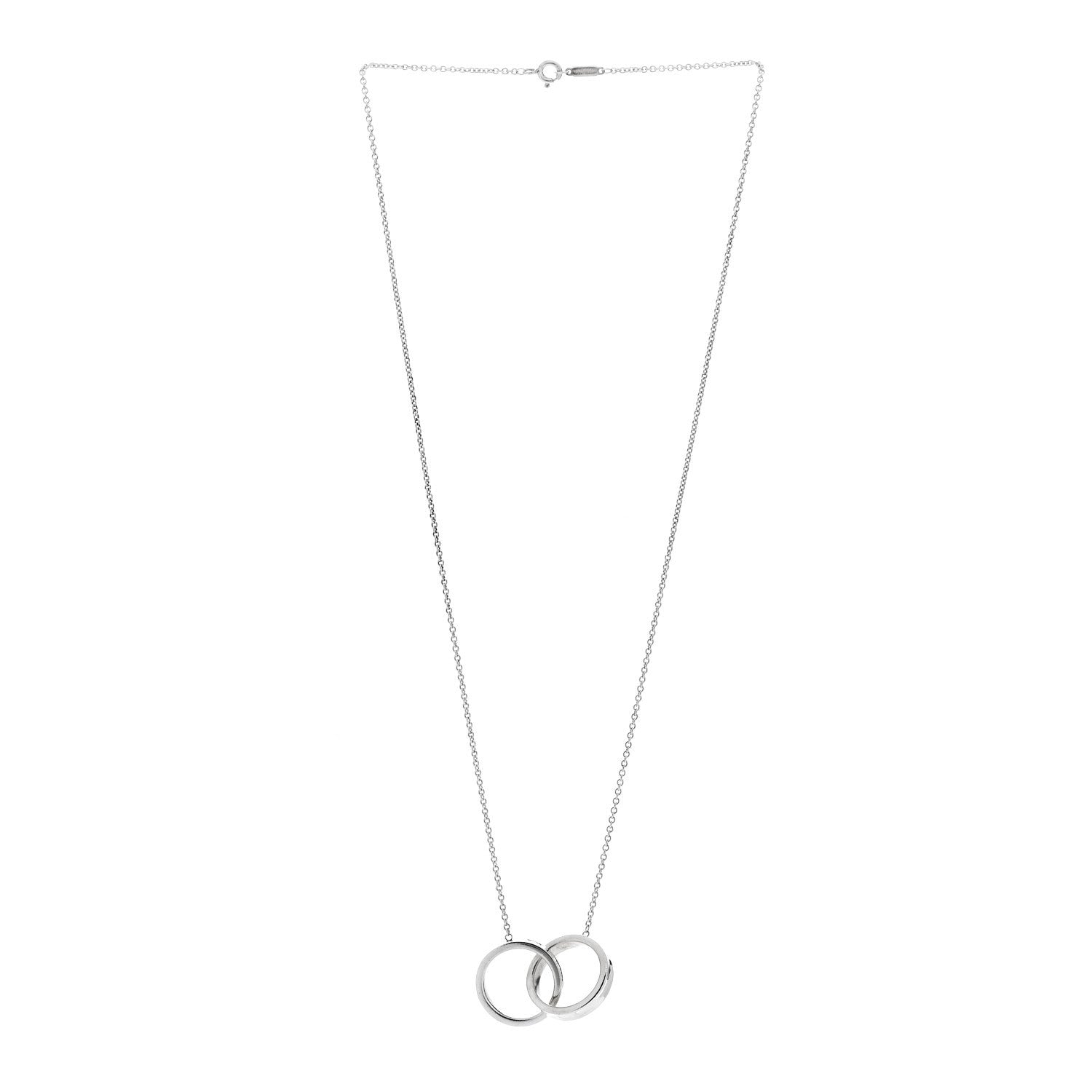 Tiffany Sterling Silver Large 1837 Interlocking Circles Pendant Necklace 3 of 6