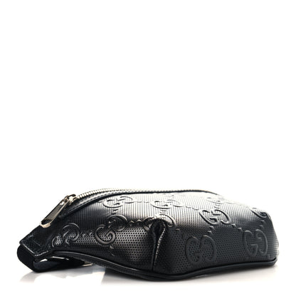 Gucci Calfskin GG Tennis Embossed Belt Bag Black 3 of 10