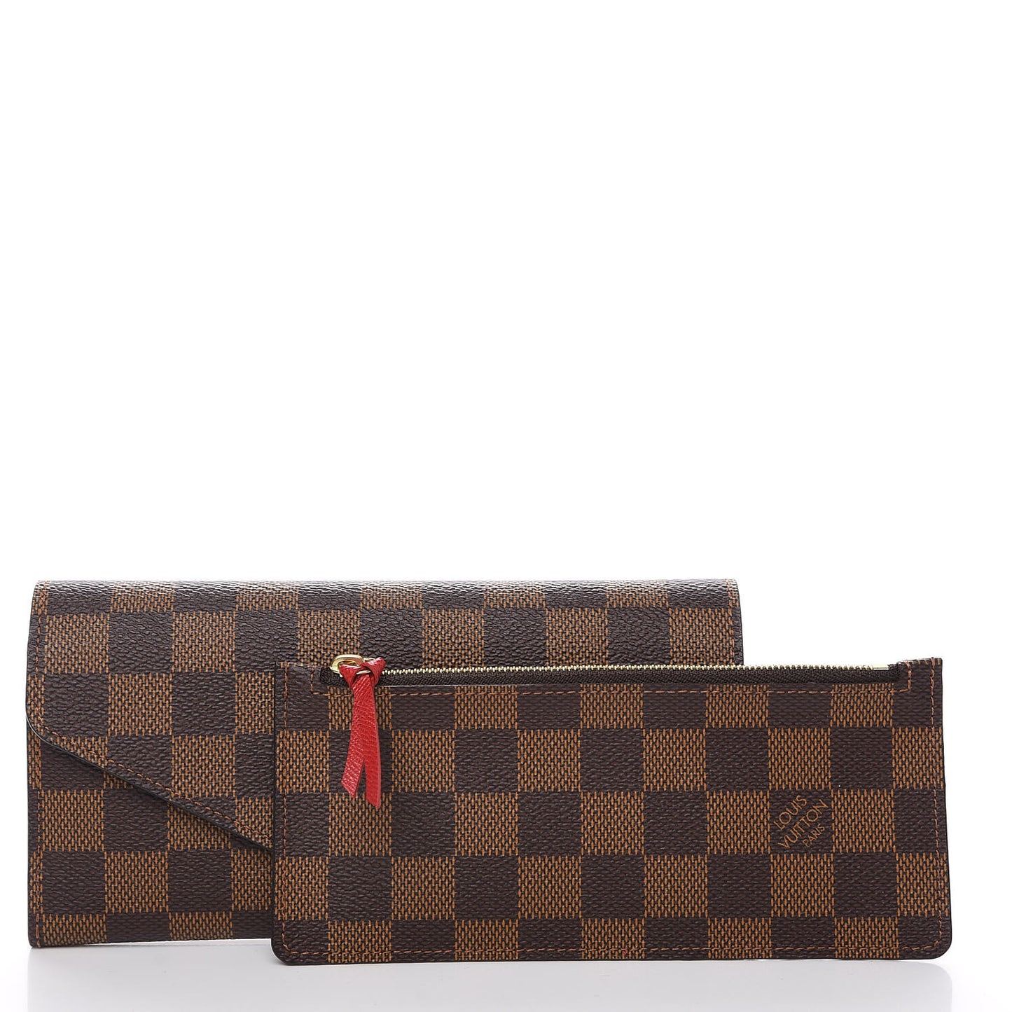 Damier Ebene Josephine Wallet Red