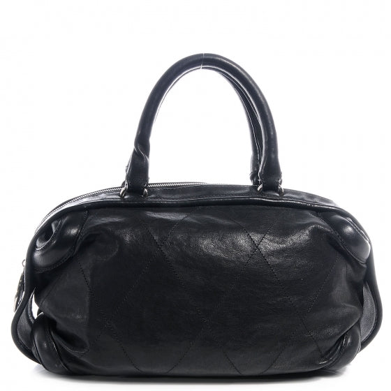 Chanel Calfskin Round Bowling Bag Black 1 of 8