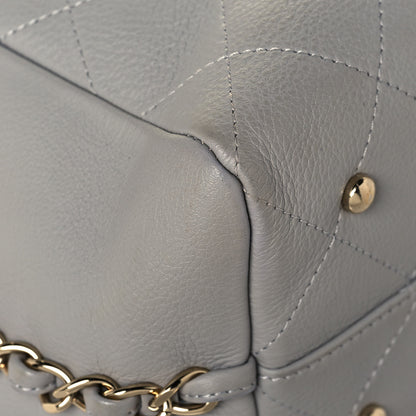Chanel Bullskin Stitched Medium Shopping Bag Grey 9 of 16