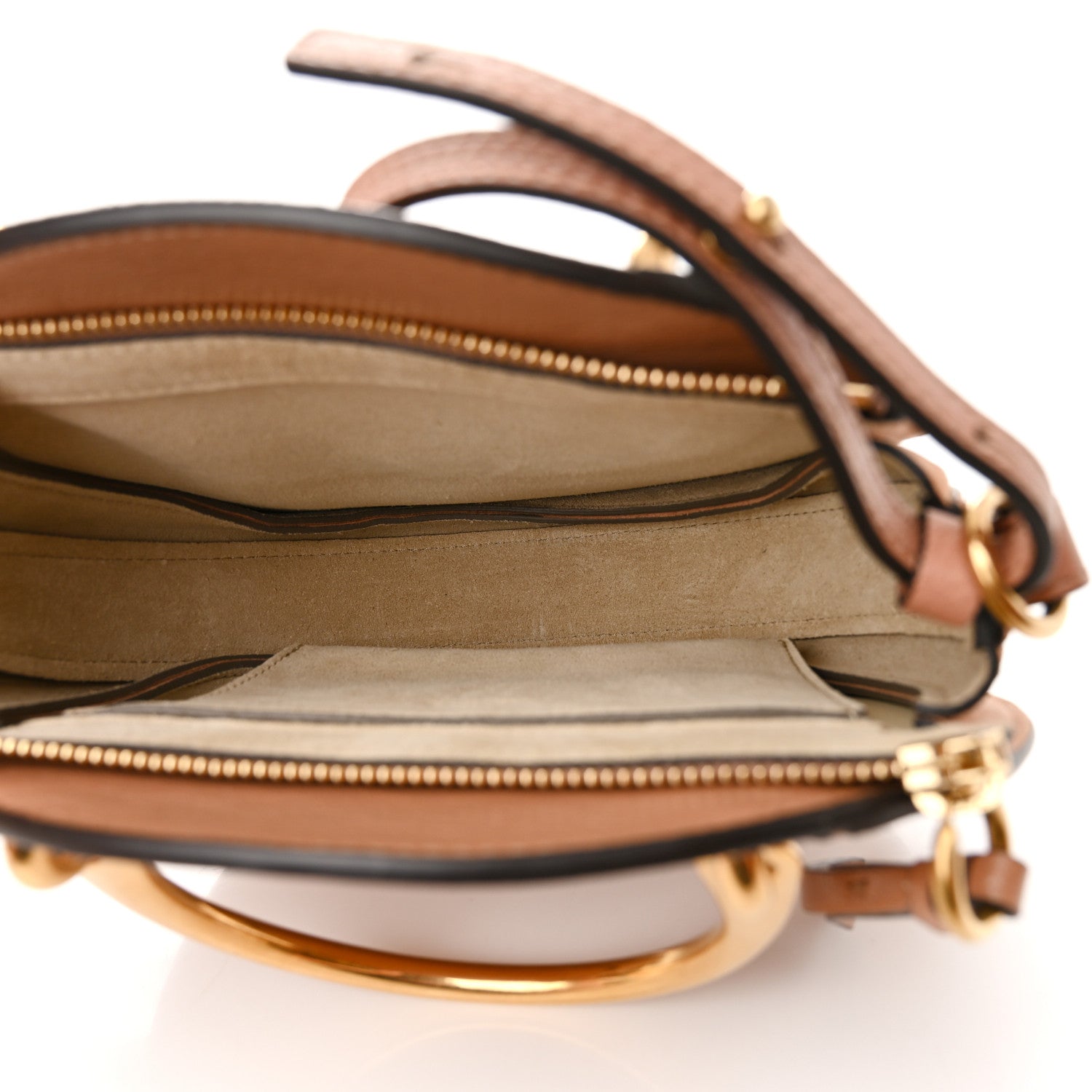 Chloe Shiny Goatskin Suede Small Pixie Bag Caramel 5 of 10