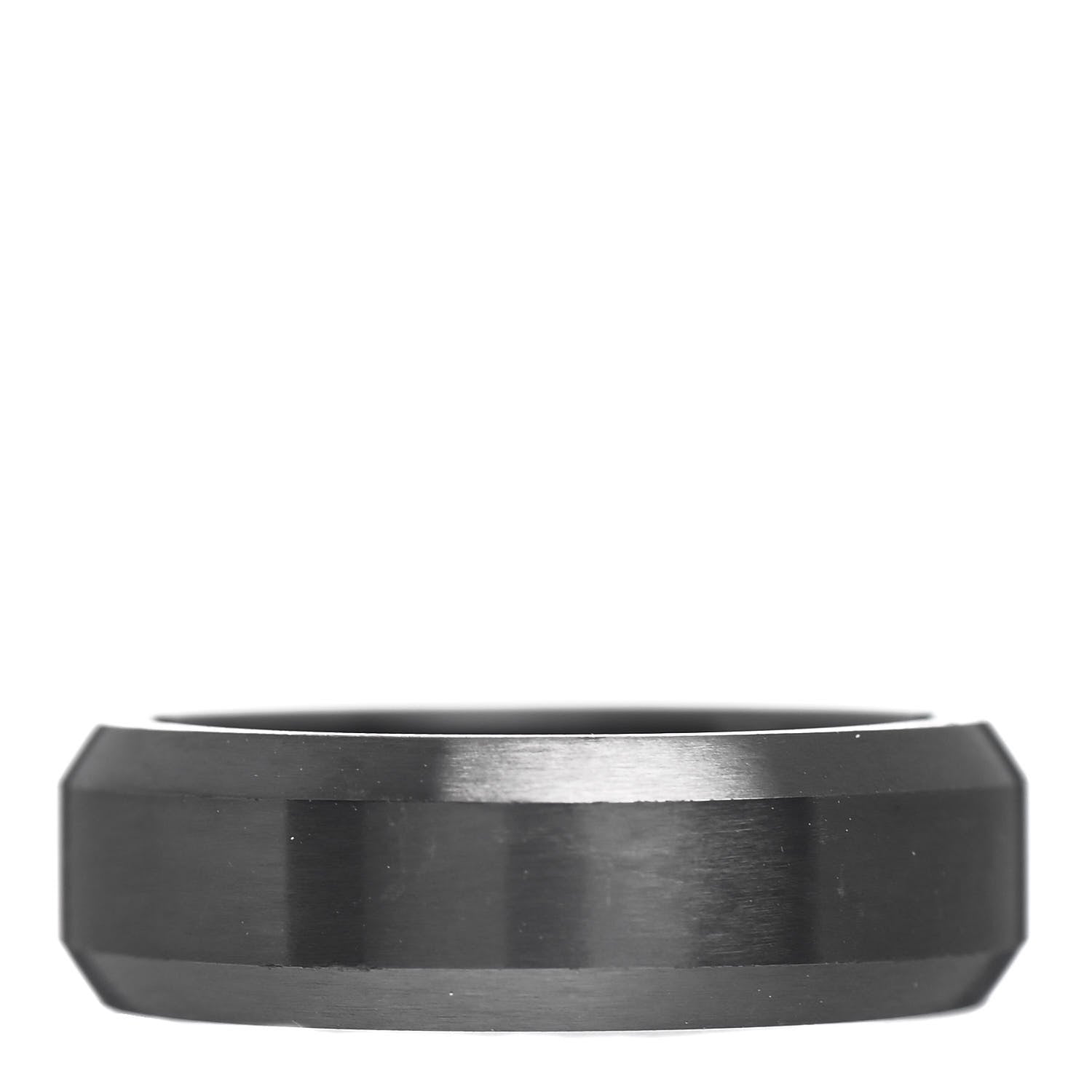 David Yurman Black Titanium 6mm Beveled Band Ring 54 6.75 1 of 5