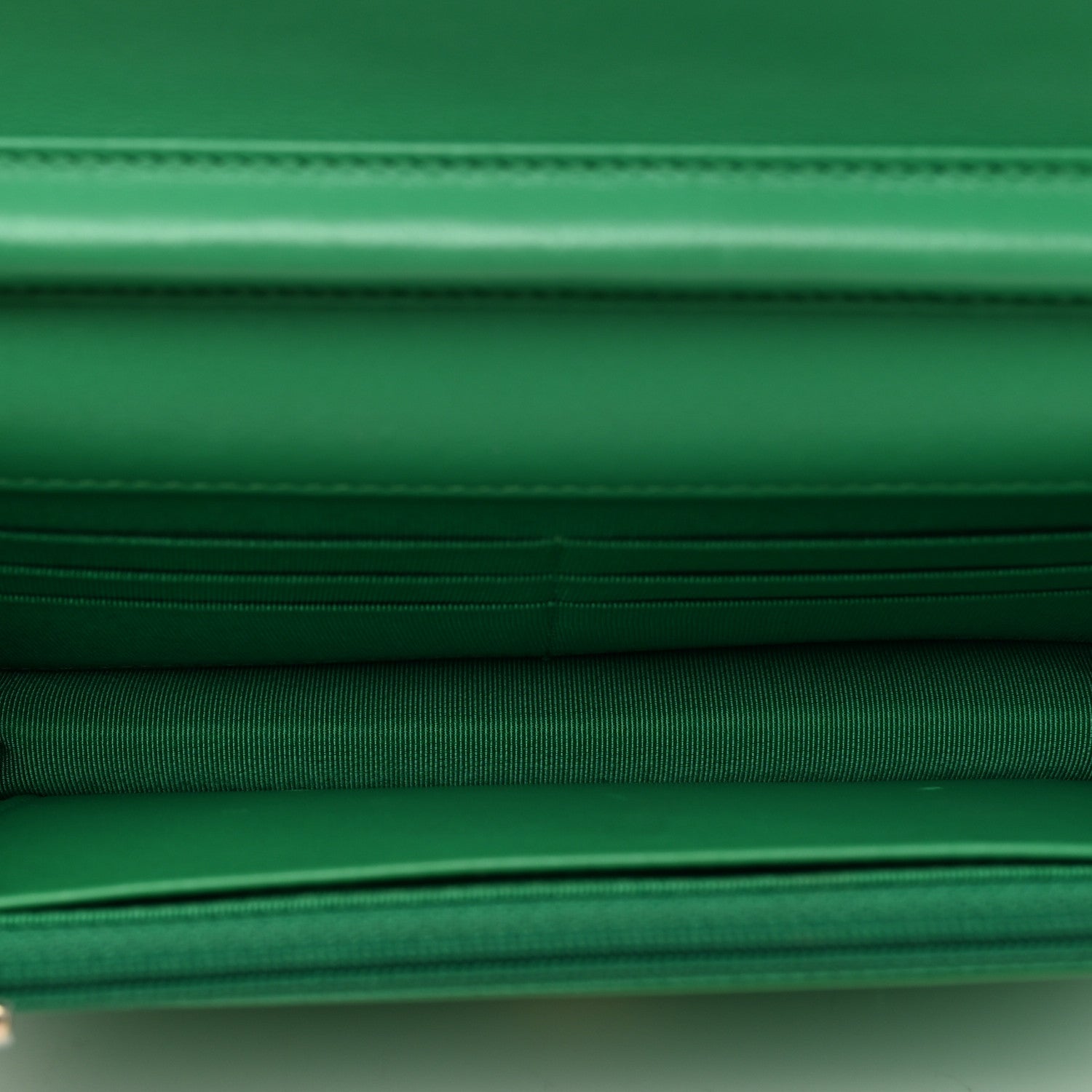 Chanel Lambskin Quilted Wallet On Chain WOC Green 6 of 12