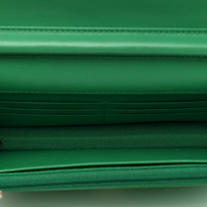 Chanel Lambskin Quilted Wallet On Chain WOC Green 6 of 12