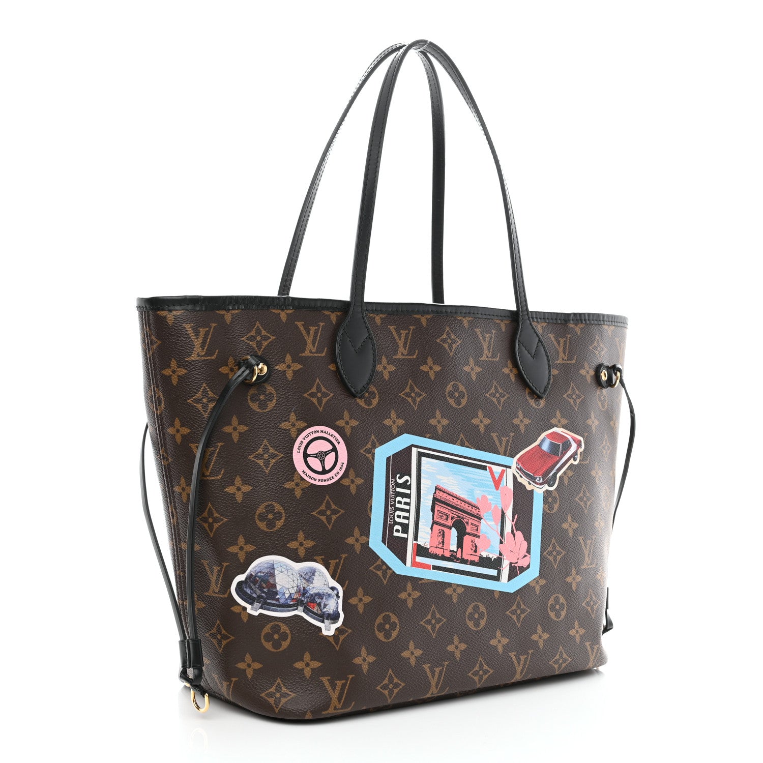 Louis Vuitton Monogram World Tour Neverfull MM 3 of 9